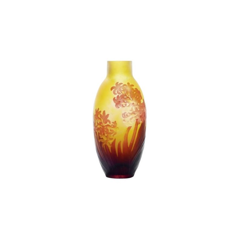 Gallé 吹制花瓶,黄色内衬红色玻璃,刻有…… - Moinat - 箱, 瓮, 花瓶 Gallé 吹制花瓶,黄色内衬红色玻璃,刻有…… - Moinat - 箱, 瓮, 花瓶